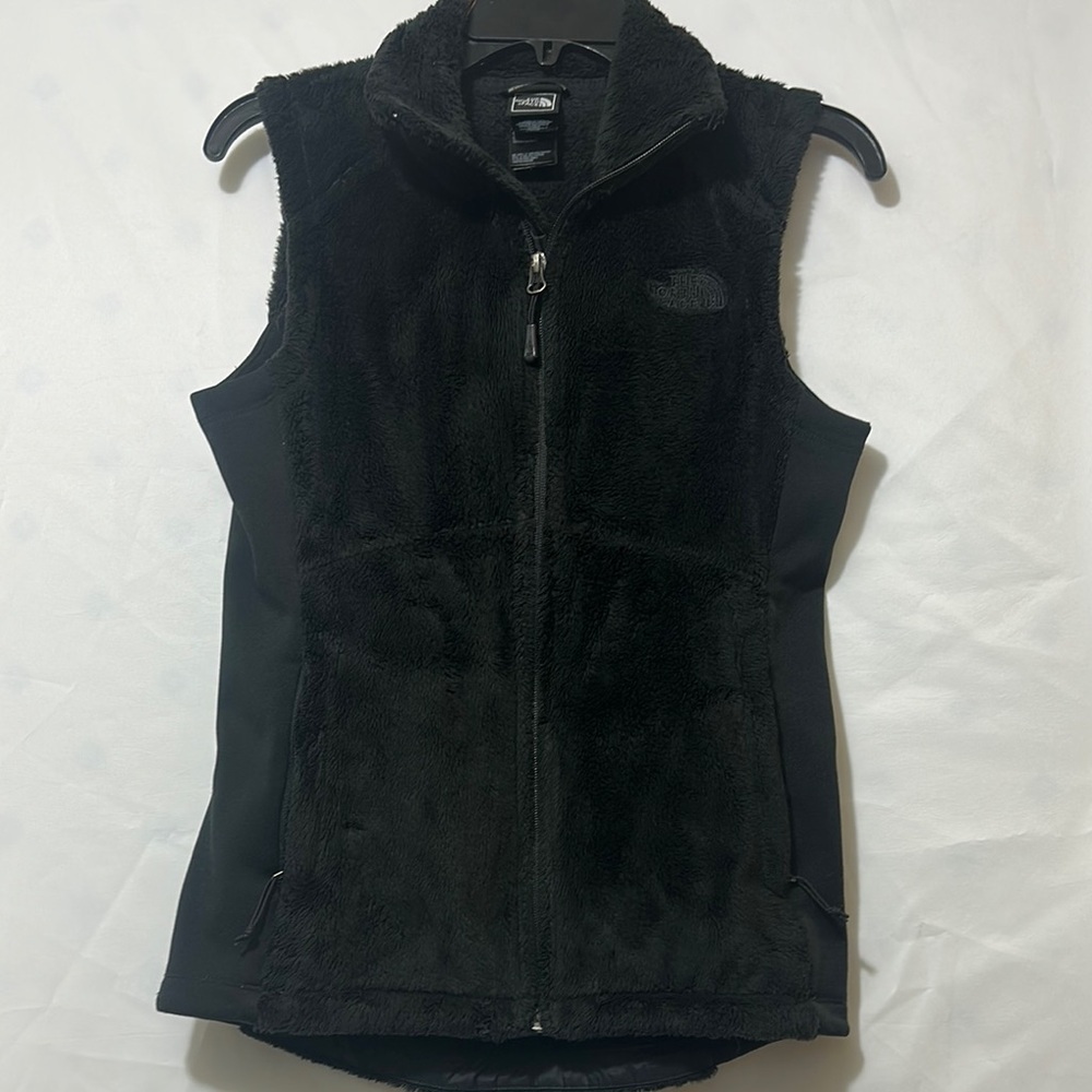 The North Face Black Fleece Vest with High Collar